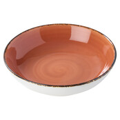 Schaaltje dsn. 10cm - Wit/rood