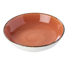 Schaaltje dsn. 10cm - Wit/rood