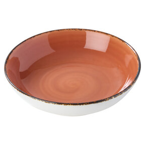 Schaaltje dsn. 10cm - Wit/rood