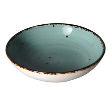 Schaaltje dsn. 10cm - Wit/blauw