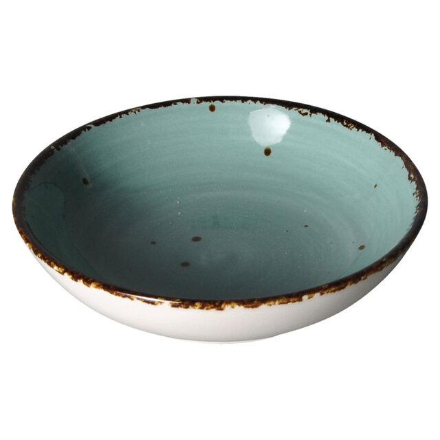 Schaaltje dsn. 10cm - Wit/blauw