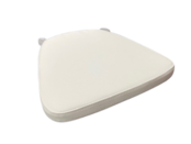 Kussen met klittenband - wit leder