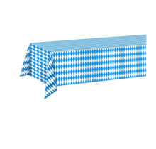 Tafelkleed 135x270cm - Blauw wit