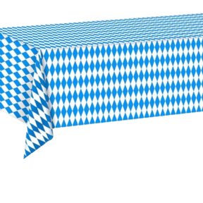 Tafelkleed 135x270cm - Blauw wit