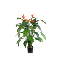 Kunstplant strelitzia inclusief bloemen - 120cm