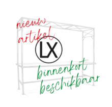 Statafel Grande 310x100cm incl. overkapping - Staal zwart