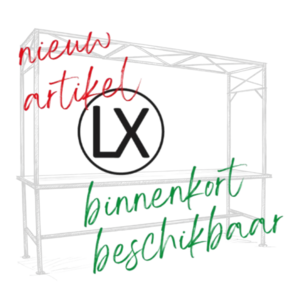 Statafel Grande 310x100cm incl. overkapping - Staal zwart