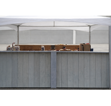 Voorzetbar t.b.v. pagodetent 5m - Steigerhout