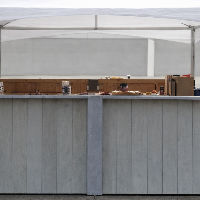 Voorzetbar t.b.v. pagodetent 5m - Steigerhout