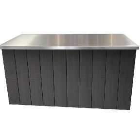 Uitgiftebar - Zwart met rvs blad