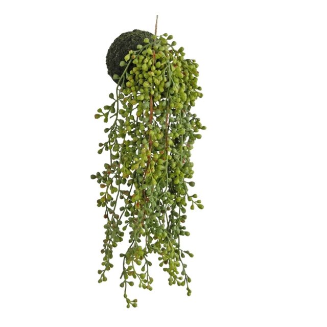 Kunsthangplant vetplant op bol - 40cm