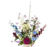 Kunstboeket powder pop