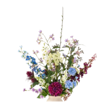 Kunstboeket powder pop