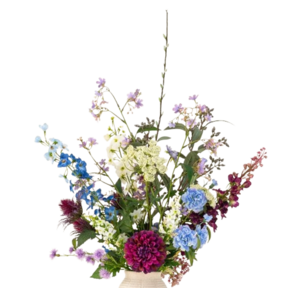 Kunstboeket powder pop