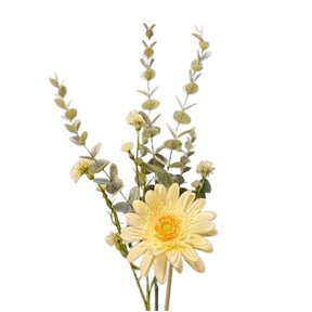 Tafel kunstboeketje  soft cream