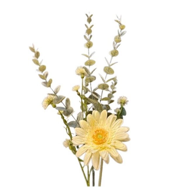 Tafel kunstboeketje  soft cream