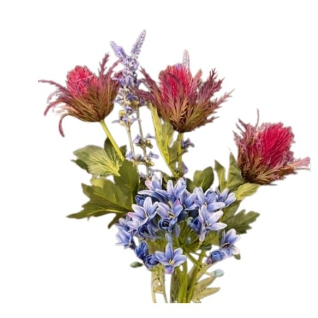 Tafel kunstboeketje  wild violet