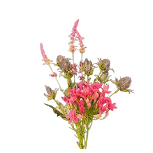 Tafel kunstboeketje  wild violet