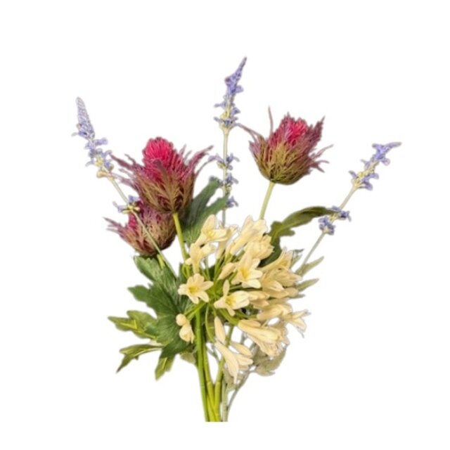 Tafel kunstboeketje  wild violet