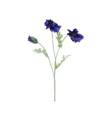 Kunstbloem papaver - blauw
