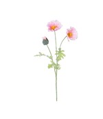 Kunstbloem papaver - licht roze