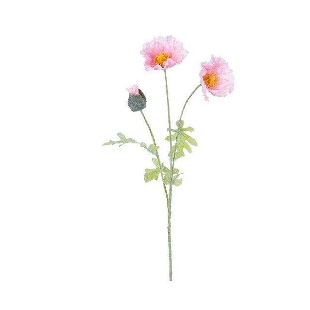 Kunstbloem papaver - lichtroze