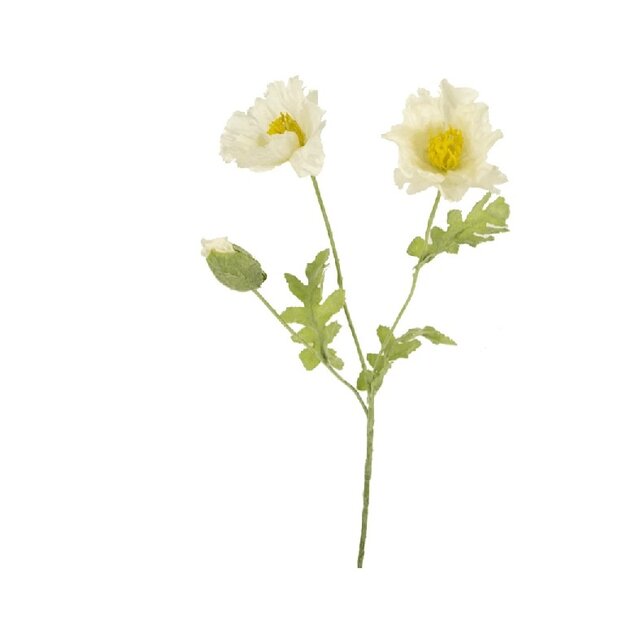 Kunstbloem papaver - wit