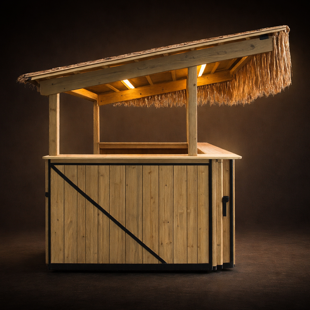 Cocktailbar met rietendak