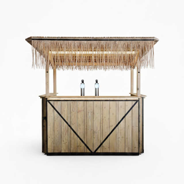 Cocktailbar met rietendak