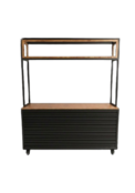 Foodcourt select 195cm - Staal akoestisch paneel zwart