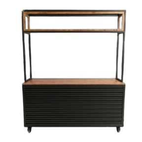 Foodcourt select 195cm - Staal akoestisch paneel zwart