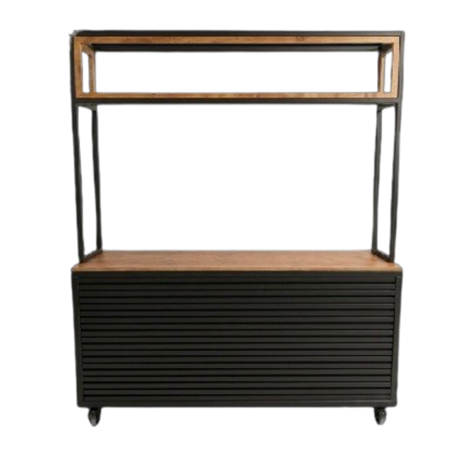 Foodcourt select 195cm - Staal akoestisch paneel zwart