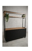 Foodcourt select 195cm - Staal akoestisch paneel zwart
