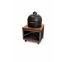 Houtskoolbarbecue Black bastard inclusief frame hout