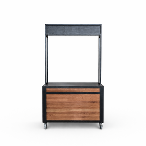 Foodcourt compact 126cm - Staal bankirai
