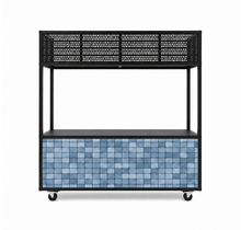 Foodcourt flex -  Staal tegelmotief blauw