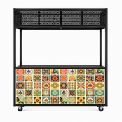 Foodcourt flex -  Staal Mexicaans tegelmotief