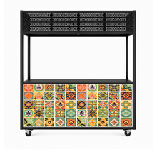 Foodcourt flex -  Staal Mexicaans tegelmotief