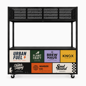 Foodcourt flex 195cm -  Staal met eigen branding