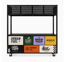 Foodcourt flex 195cm -  Staal met eigen branding