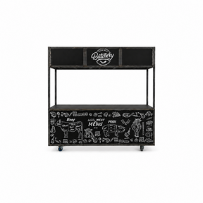 Foodcourt 245cm - Staal butchery