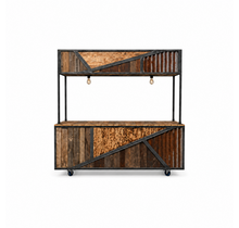 Foodcourt - Staal mixed wood