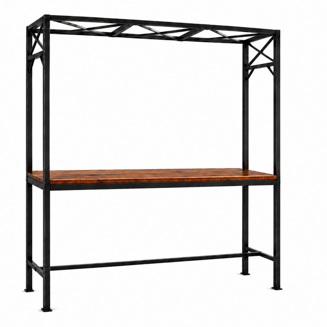 Statafel Grande 310x100cm incl. overkapping - Staal zwart