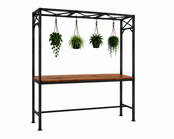 Statafel Grande 310x100cm incl. overkapping - Staal zwart