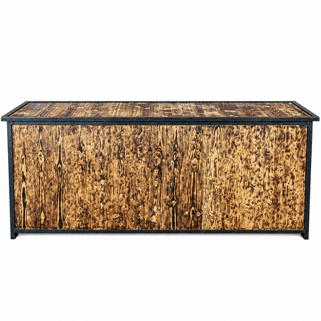 Uitgiftebar - Staal gebrand hout