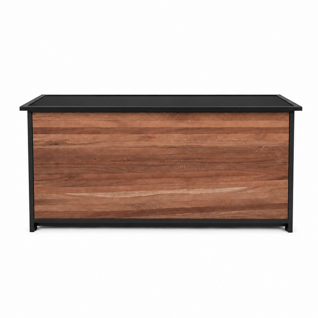 Uitgiftebar - Staal bankirai hout