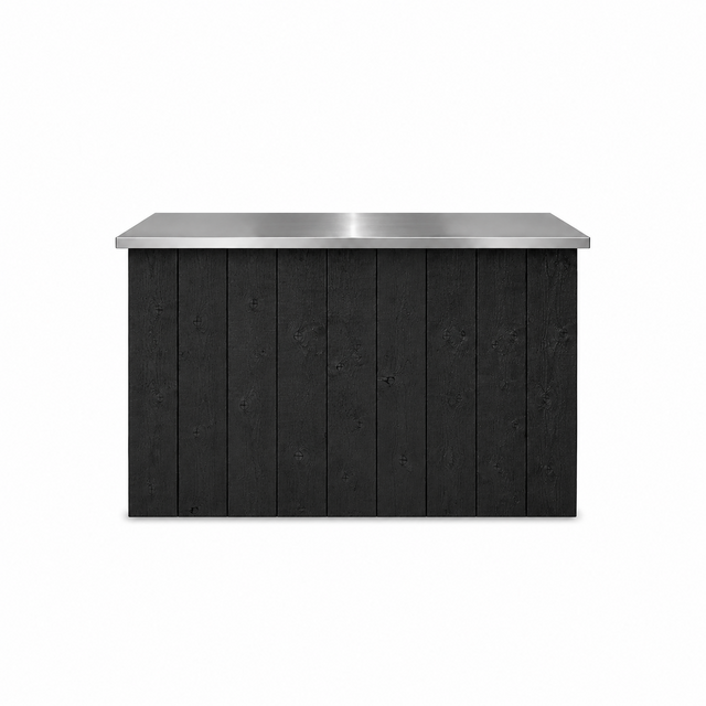 Uitgiftebar - Zwart met rvs blad