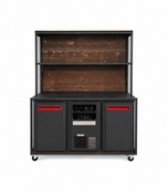 Achterkast industrieel staal old wood