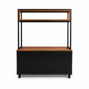 Foodcourt select 195cm - Staal akoestisch paneel zwart