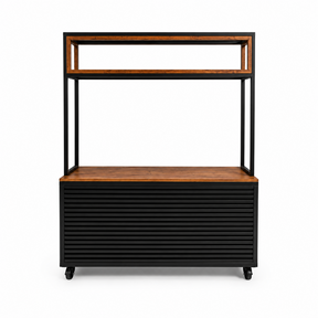 Foodcourt select 195cm - Staal akoestisch paneel zwart
